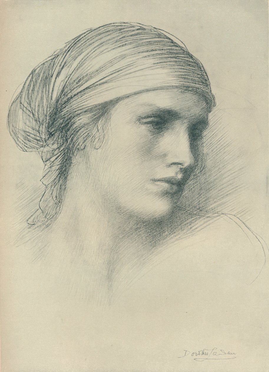 Bir Kafanın Çalışması, c1916 by Dorothea Landau