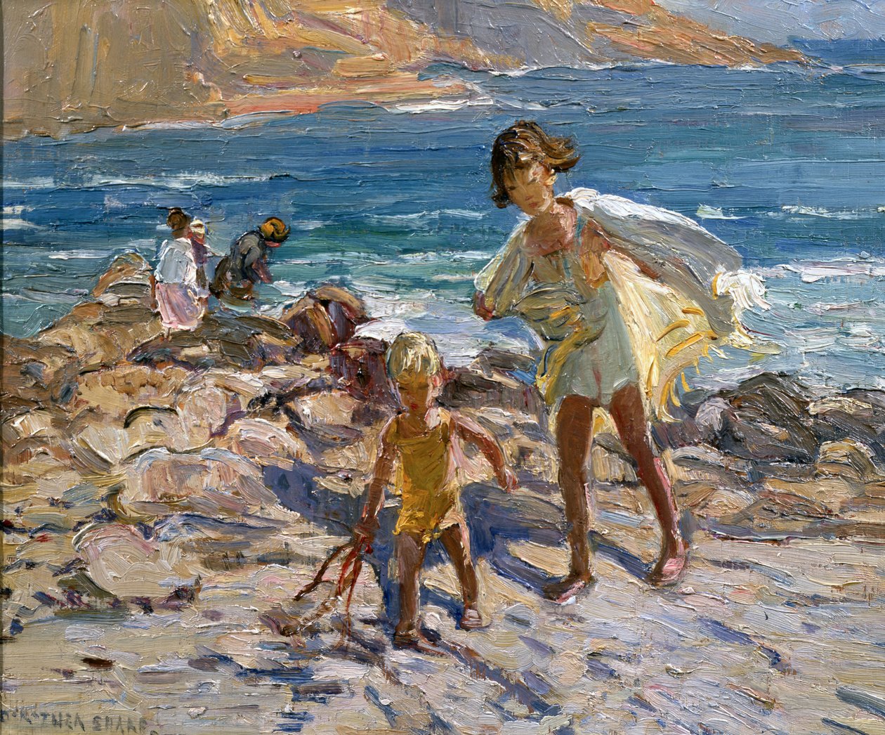 Deniz Kıyısında (tahta üzerine yağlıboya) by Dorothea Sharp