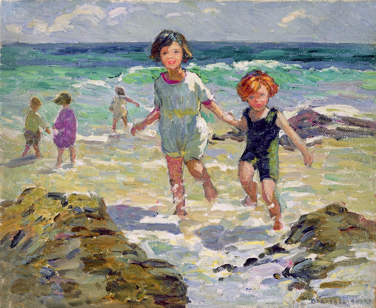 Kürek Çeken Çocuklar (tuval üzerine yağlıboya) by Dorothea Sharp