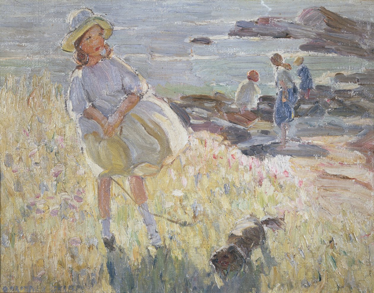 Kayalıklarda (tuval üzerine yağlıboya) by Dorothea Sharp