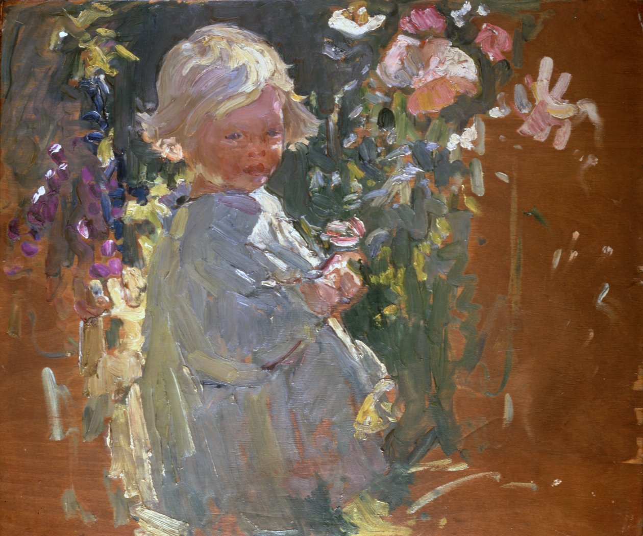 Çiçek Toplama (tahta üzerine yağlıboya) by Dorothea Sharp