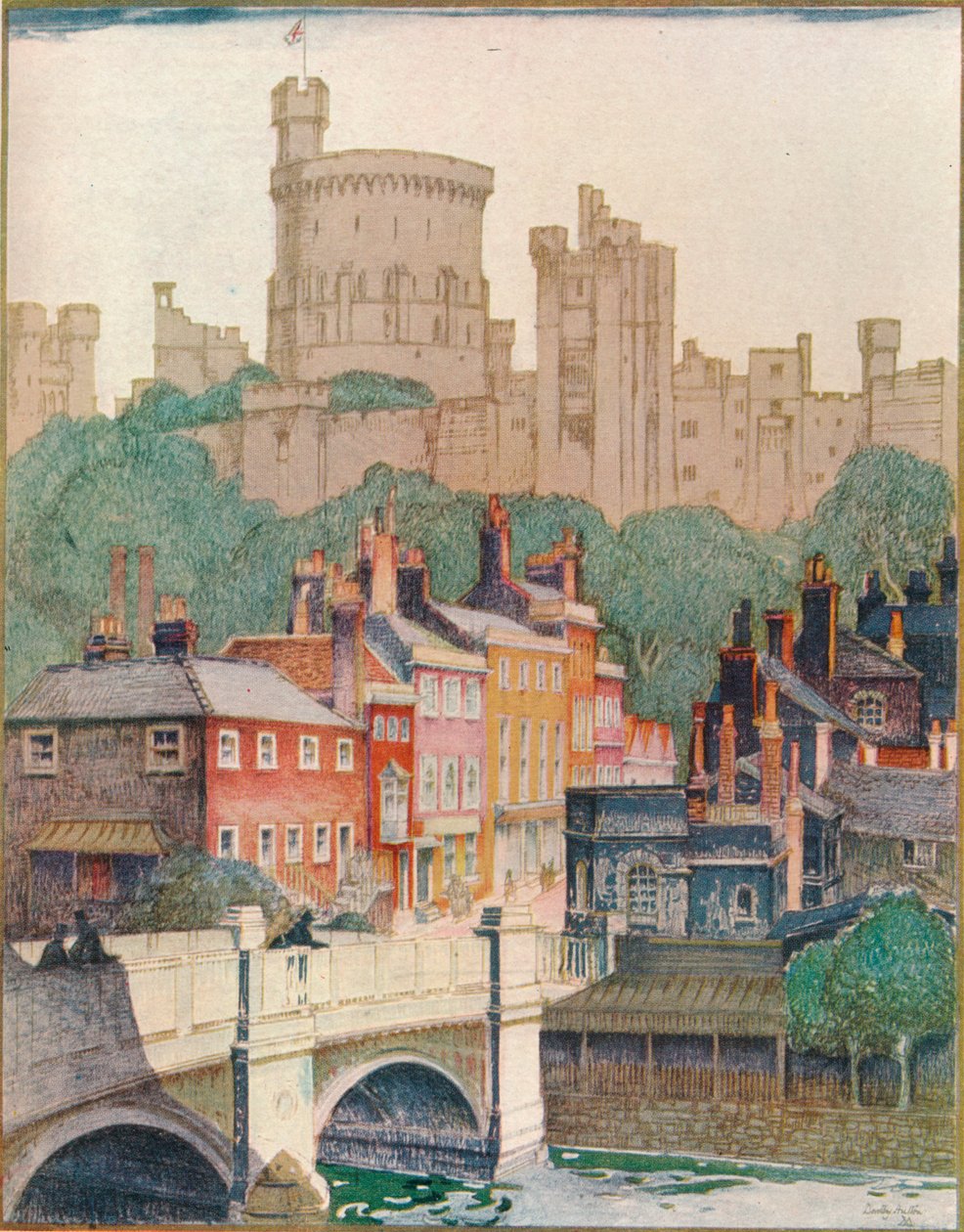Windsor Kalesi, 1922. 1924 by Dorothy Hutton