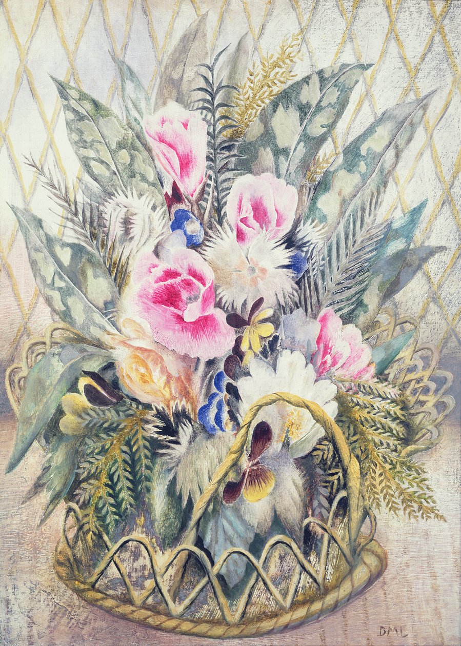 Godetias (tuval üzerine yağlıboya) by Dorothy M. Larcher