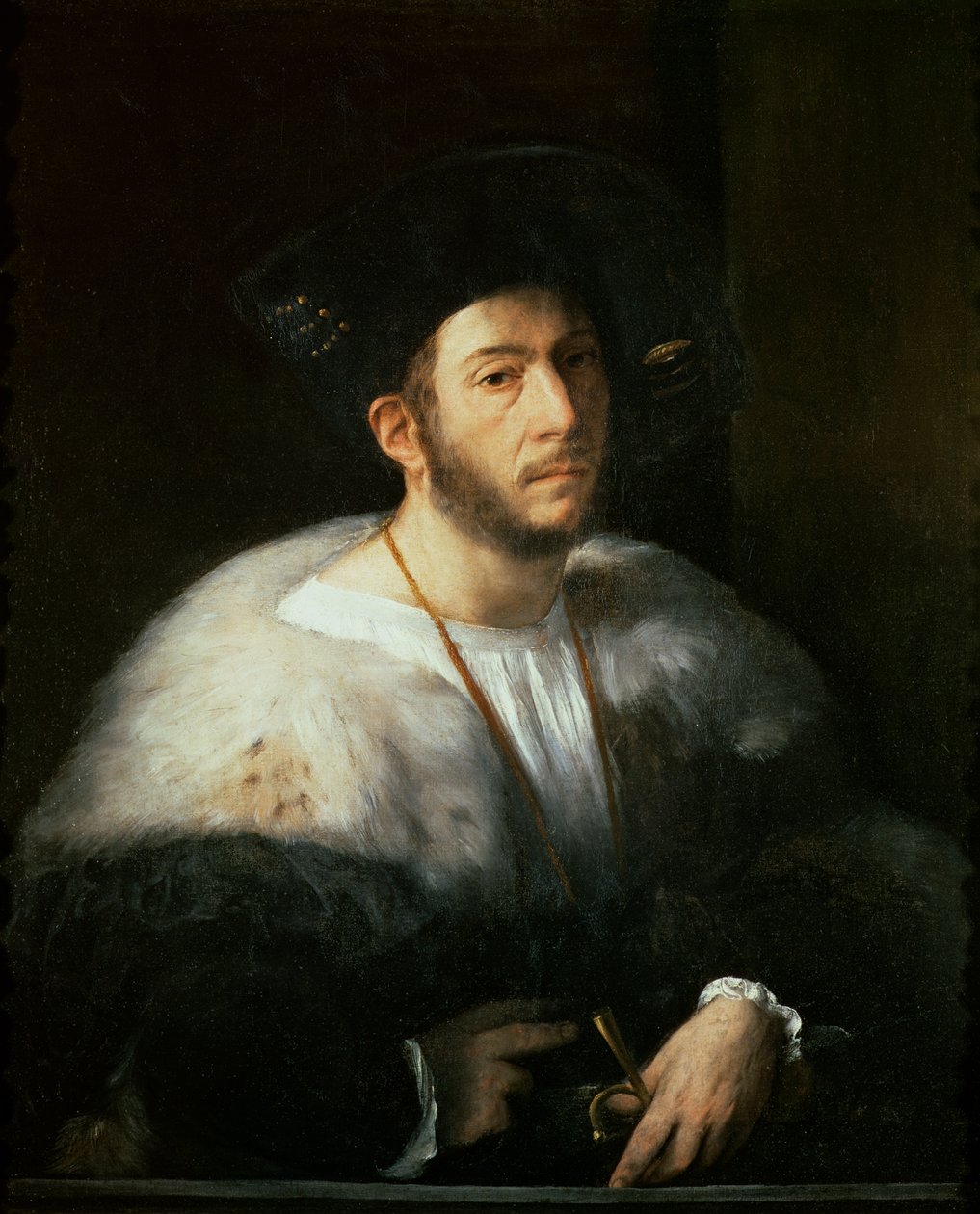 Bir adamın portresi, muhtemelen Cesare Borgia (1476-1507) by Dosso Dossi