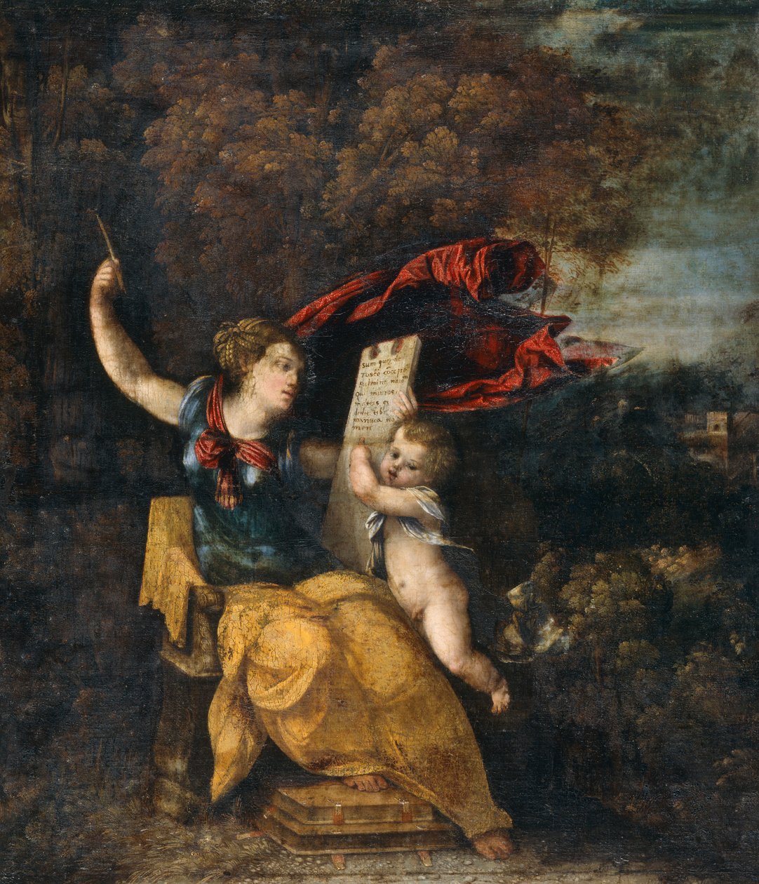Sybil ve dahi by Dosso (attr.to) Dossi
