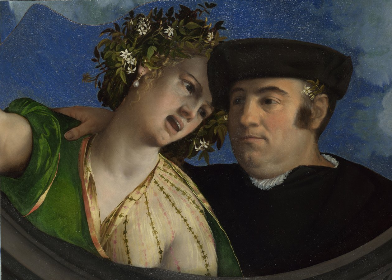 Bir Kadını Kucaklayan Bir Adam, 1524 civarı by Dosso Dossi