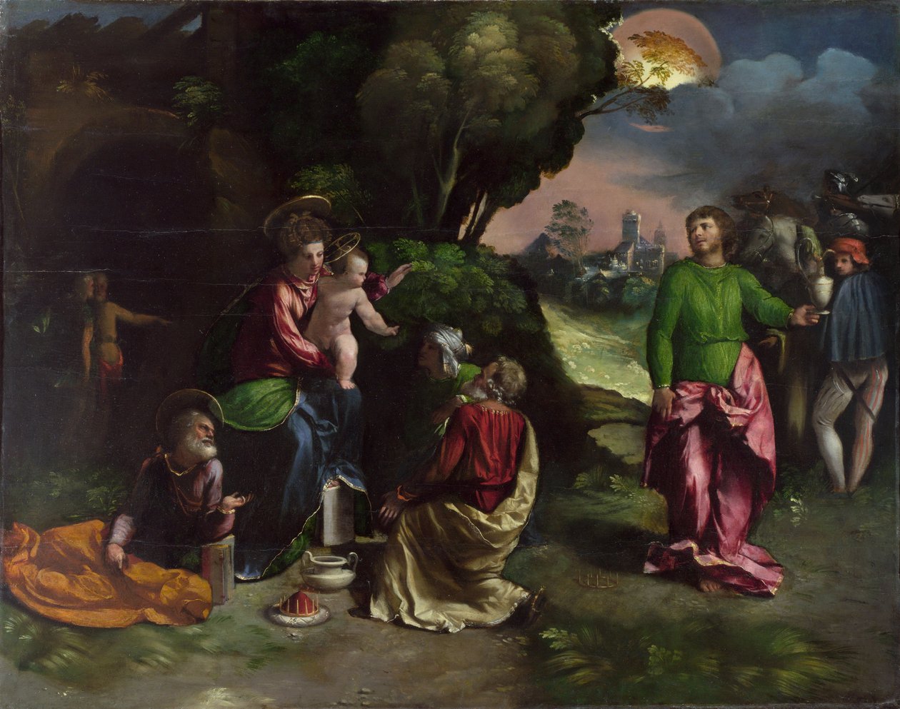 Dossi, Dosso (yaklaşık 1486-1542) The Adoration of the Kings Oil on wood c.1535 National Gallery, Londra 85,1x108 by Dosso Dossi