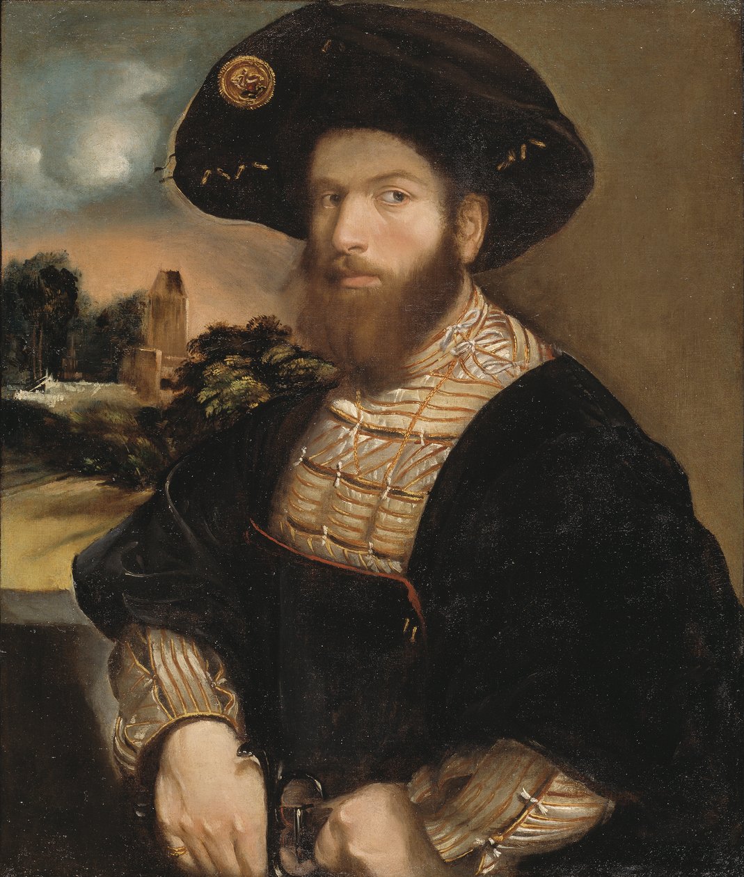 Siyah Bereli Bir Adamın Portresi, c.1530 by Dosso Dossi