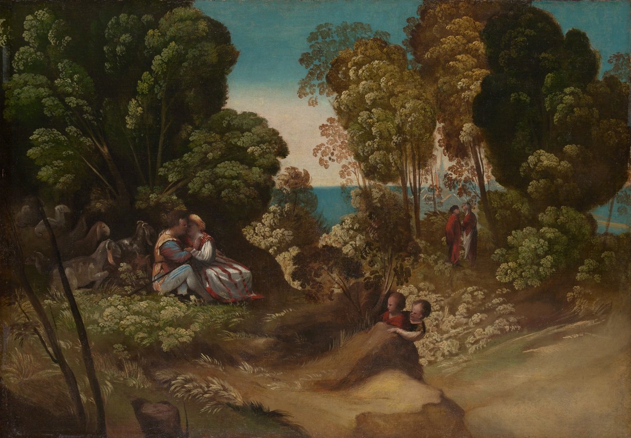 İnsanın Üç Çağı, c.1515-20 (tuval üzerine yağlı boya) by Dosso Dossi