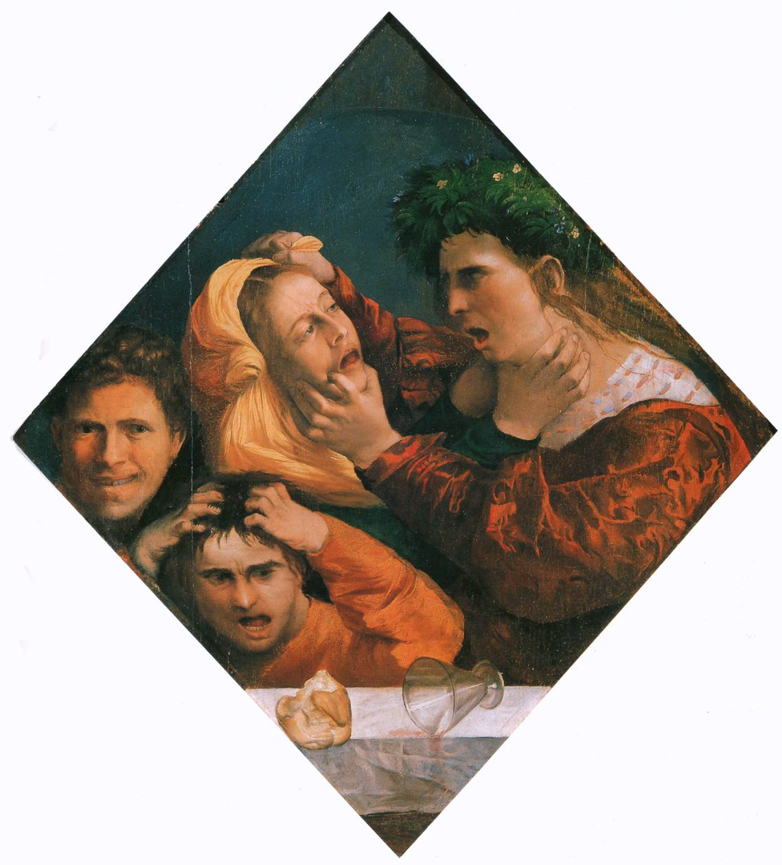 Kavga, c.1515-20 (tuval üzerine yağlı boya) by Dosso Dossi