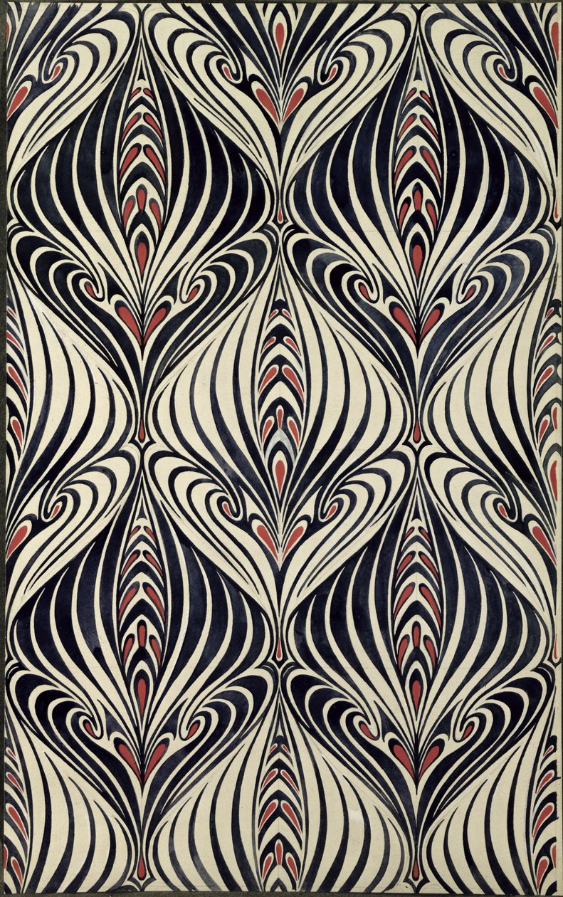 Baskılı bir tekstil tasarımı, 1928 by Douglas B. Cockerell