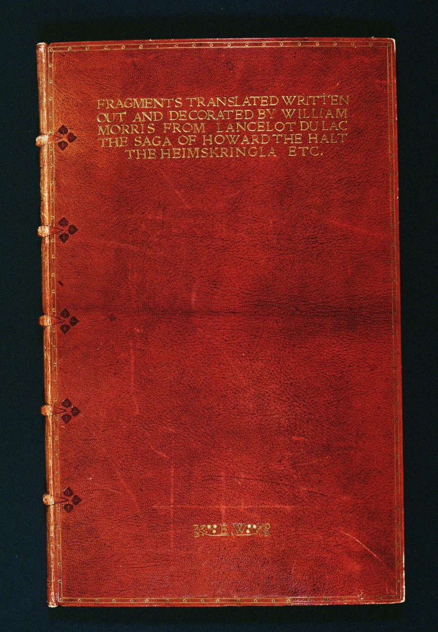 Emery Walker (1851-1933) 1902 (deri ve altın) için ciltlenmiş el yazması parçalarının hacmi by Douglas B. Cockerell