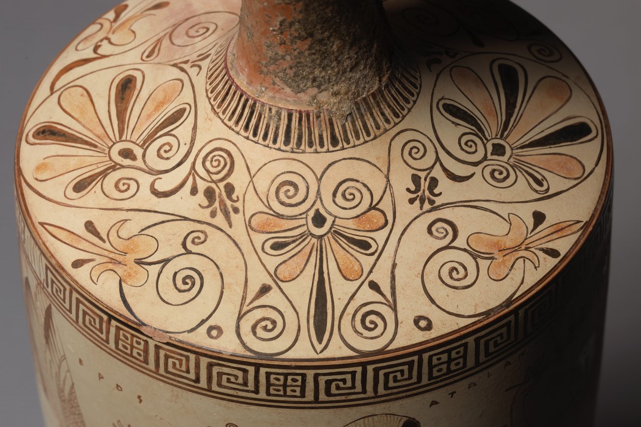 Atalanta Lekythos (Cenaze Yağ Testi), MÖ 500-490 by Douris