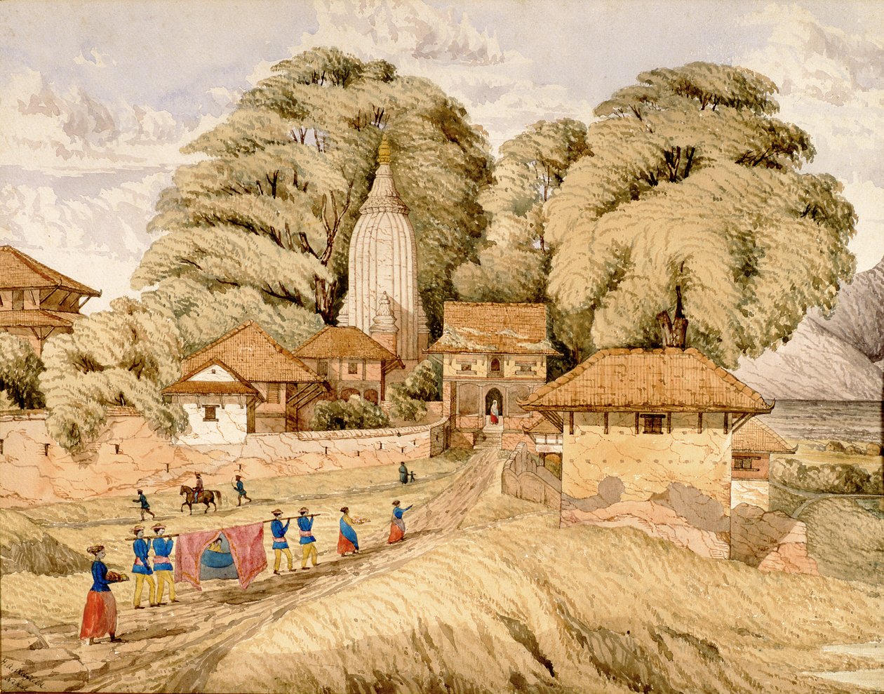 Narain - Hitthee, Katmandoo, Nepal yakınlarında by Dr. Henry Ambrose Oldfield