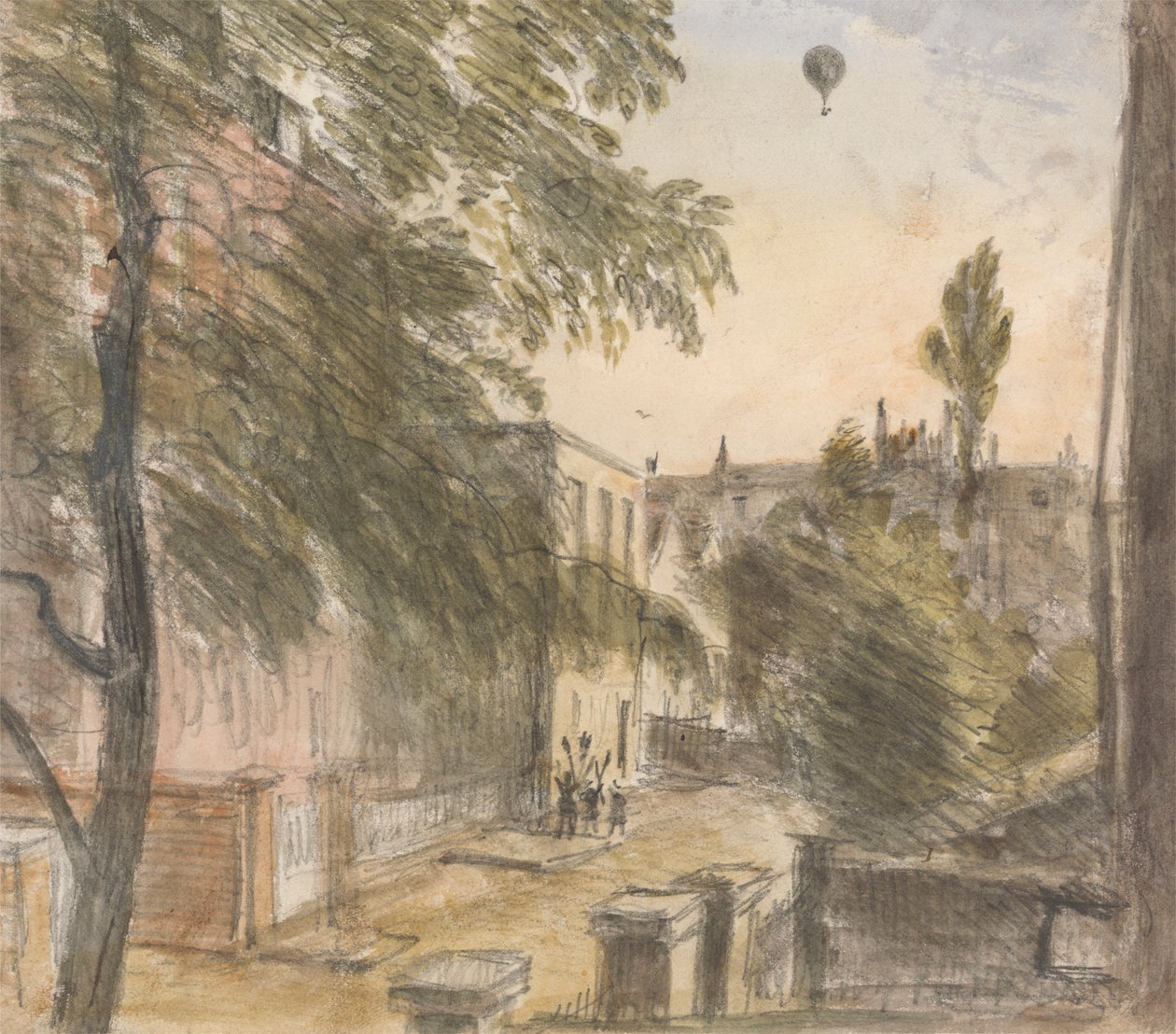 Holland Street üzerinde balon, Kensington, 22 Temmuz 1835, 19:00 by Dr. William Crotch