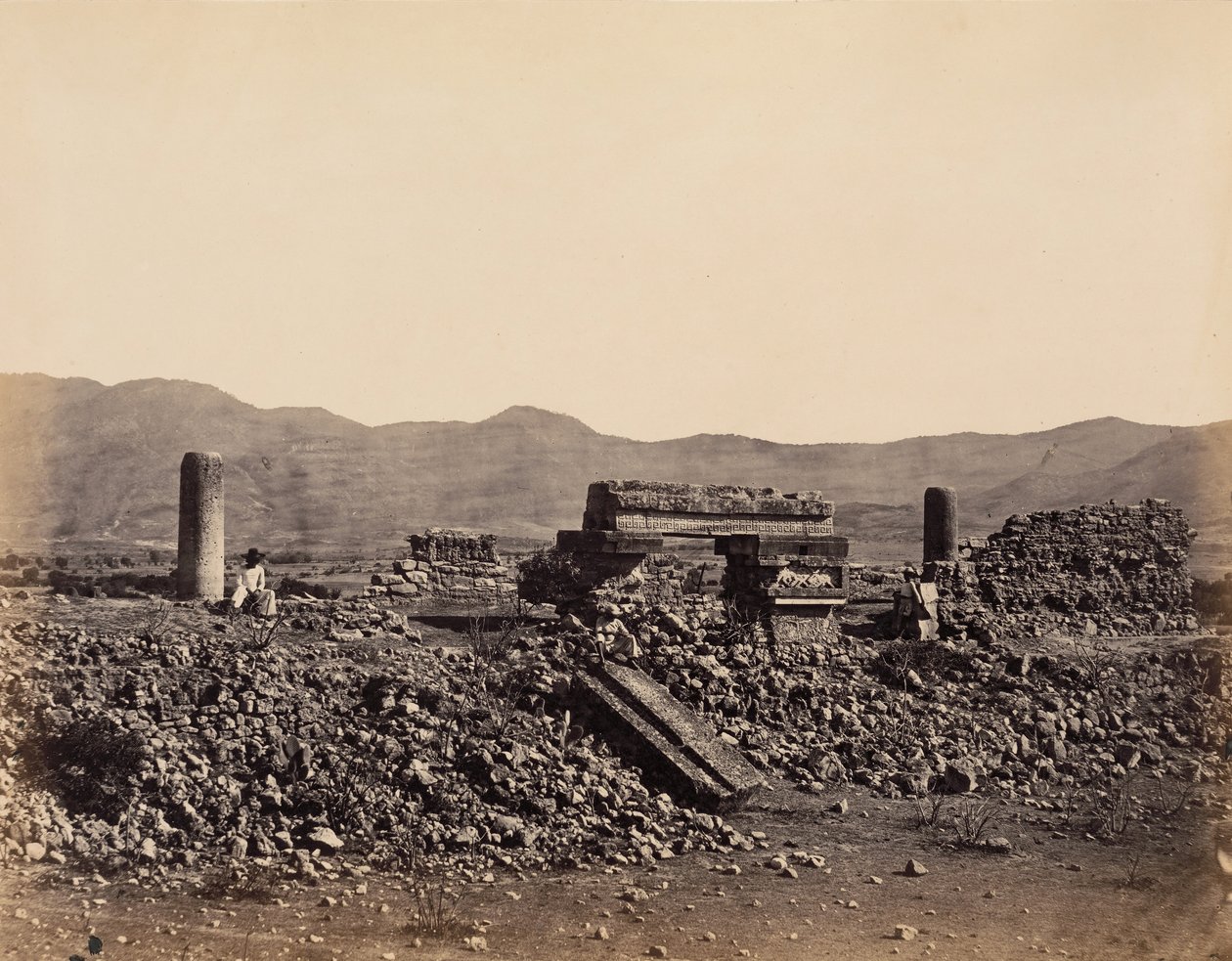 Mitla, Meksika'daki İkinci Saray, Şubat 1860. by Désiré Charnay