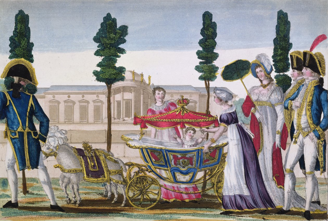 Tuileries terasında Roma Kralı (1811-32) ile yürüyüş, c.1812 by Dubois