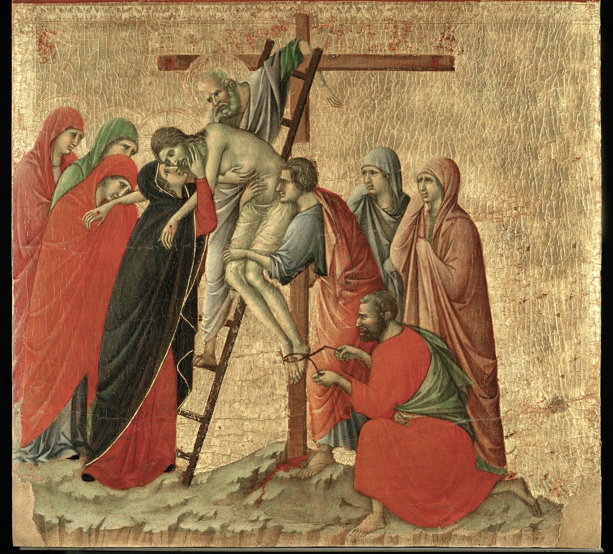 Altar Maesta, Siena Katedrali için 1308-1311 yılları arasında boyanmıştır ... by Duccio di Buoninsegna