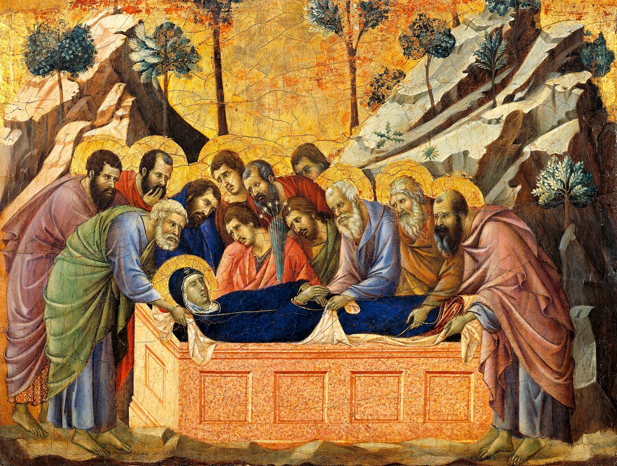 Bakire'nin Mezarı, Siena Katedrali'ndeki Duccio Altarpiece Maesta'dan detay by Duccio di Buoninsegna