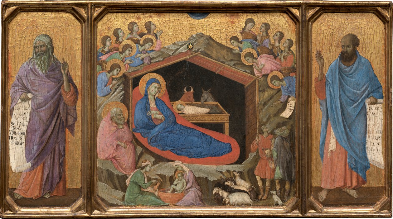 Peygamberler İşaya ve Hezekiel ile Doğuş by Duccio di Buoninsegna