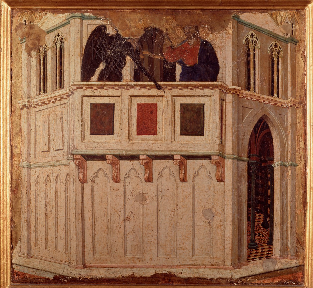 Tapınakta Günaha. Altarpiece (ahşap üzerine tempera ve altın by Duccio di Buoninsegna