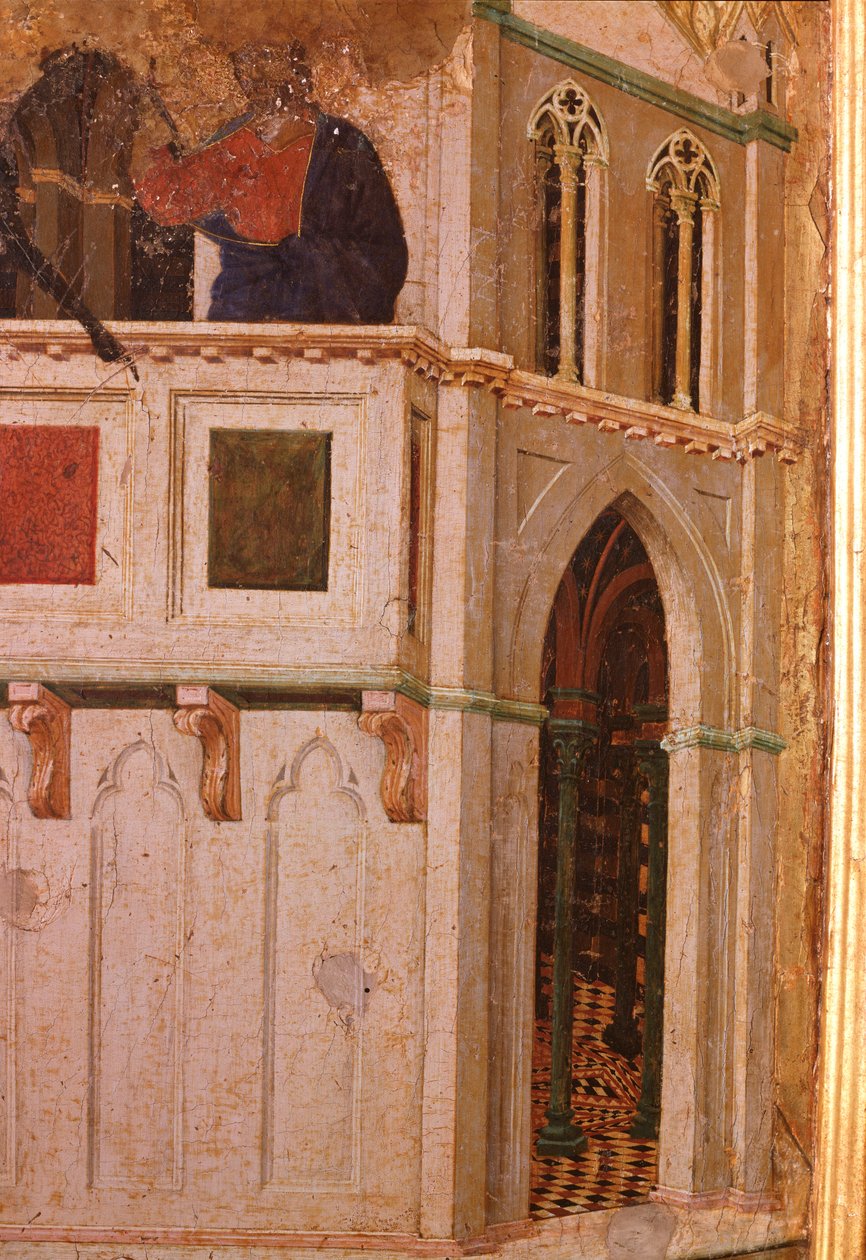 Tapınaktaki Günaha, detay. Maesta sunağı (ahşap üzerine tempera ve altın by Duccio di Buoninsegna