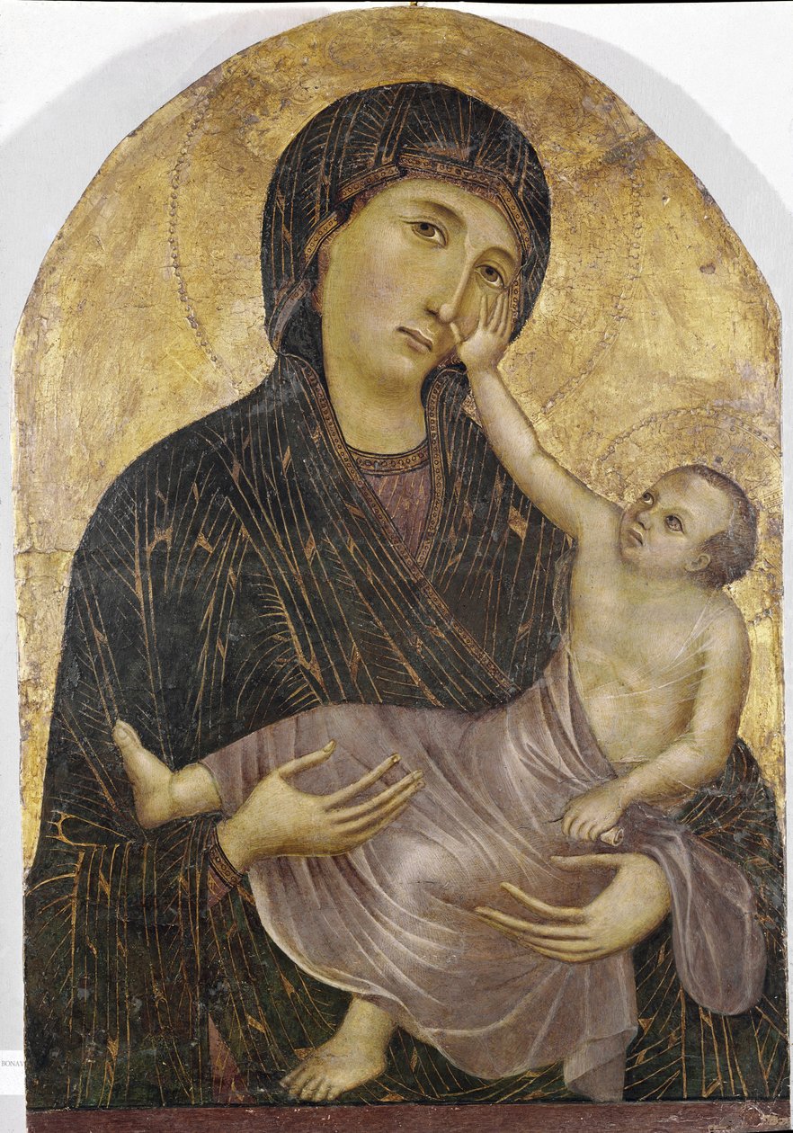 Bakire ve Çocuk (panelde tempera ve altın by Duccio di Buoninsegna
