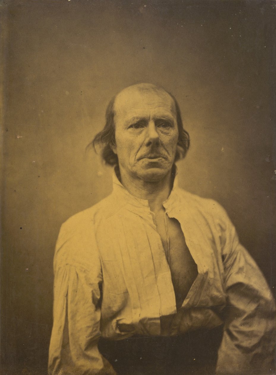 Durgun yüz, 1854-1856, 1862 basılmış. by Duchenne de Boulogne