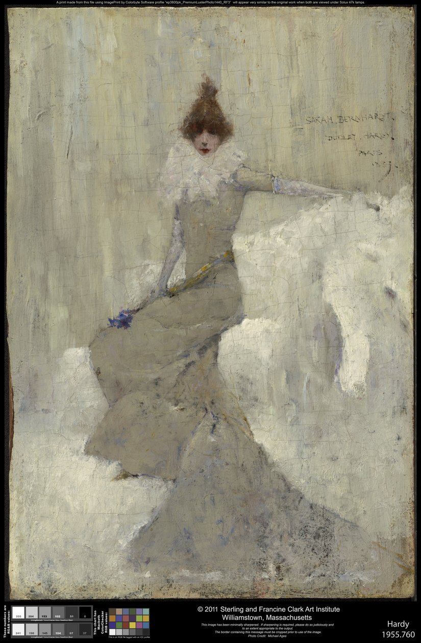 Sarah Bernhardt, 1889 by Dudley Hardy