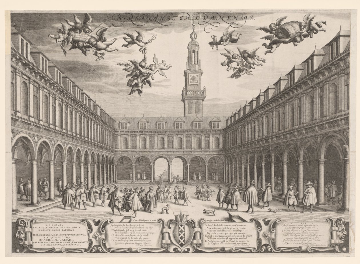 Amsterdam Menkul Kıymetler Borsası, 1609 by Dutch School