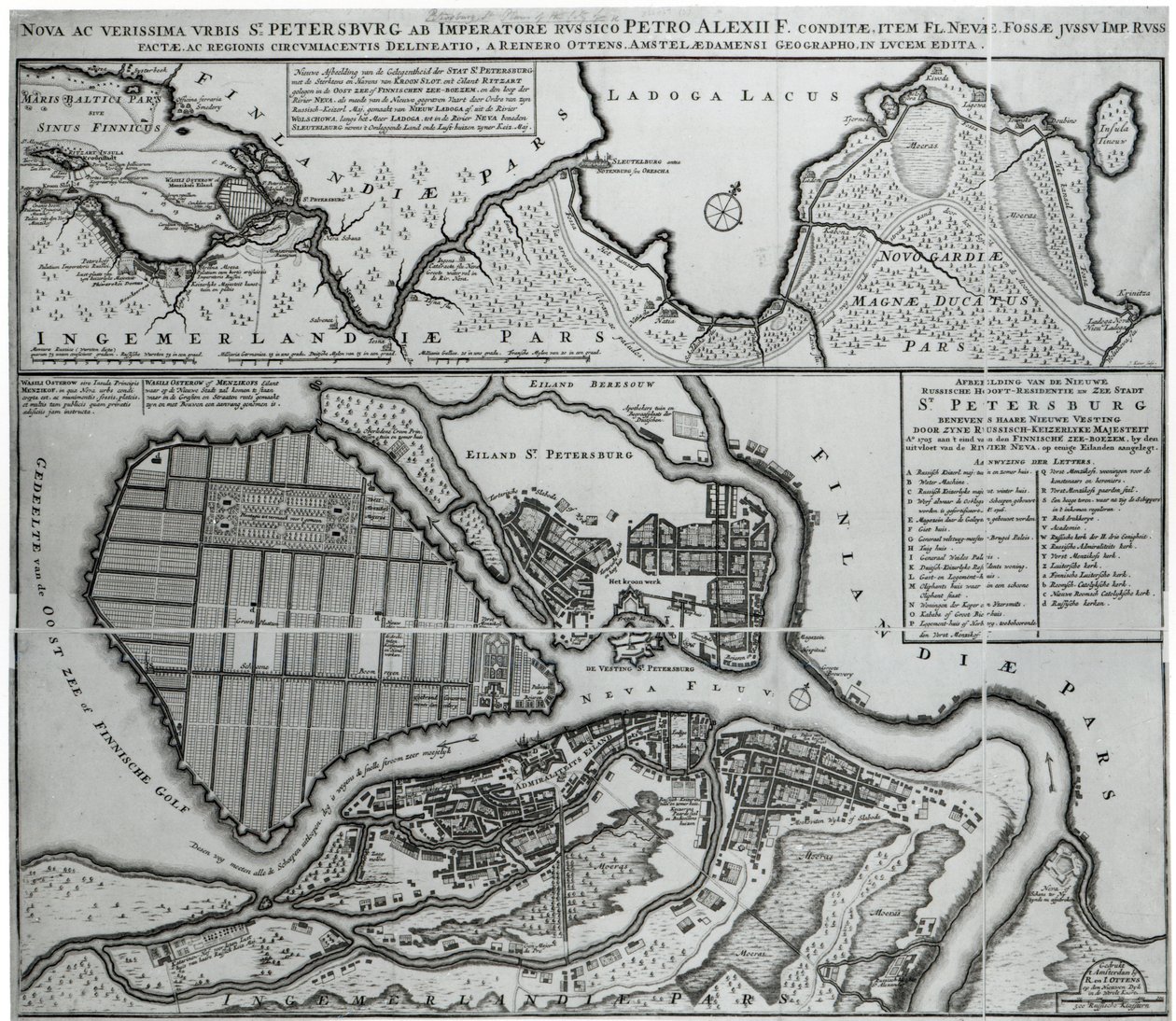 Map of St.Petersburg, c.1750   by Dutch School