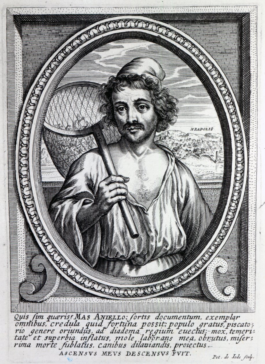 Petrus de Iode tarafından kazınmış Masaniello by Dutch School