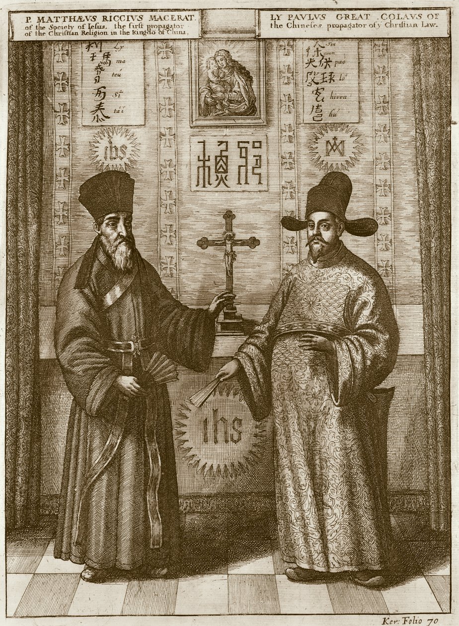 Matteo Ricci (1552-1610) ve Paulus Li, Athanasius Kircher (1601-80) 1667 tarafından 