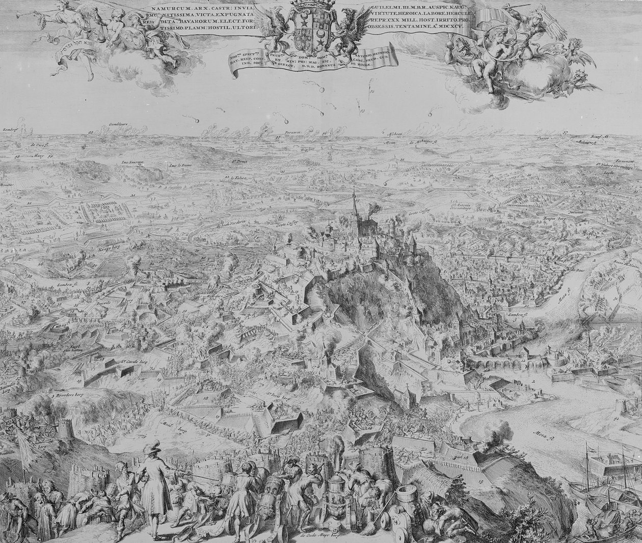 The Siege of Namur, 1695  by Dutch School