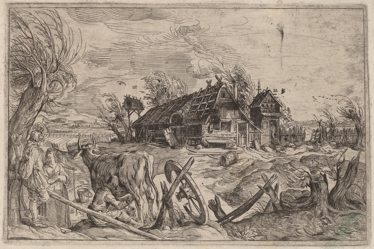 Çiftlik Evi ile Manzara by Dutch 17th Century, formerly Jacques de Gheyn II