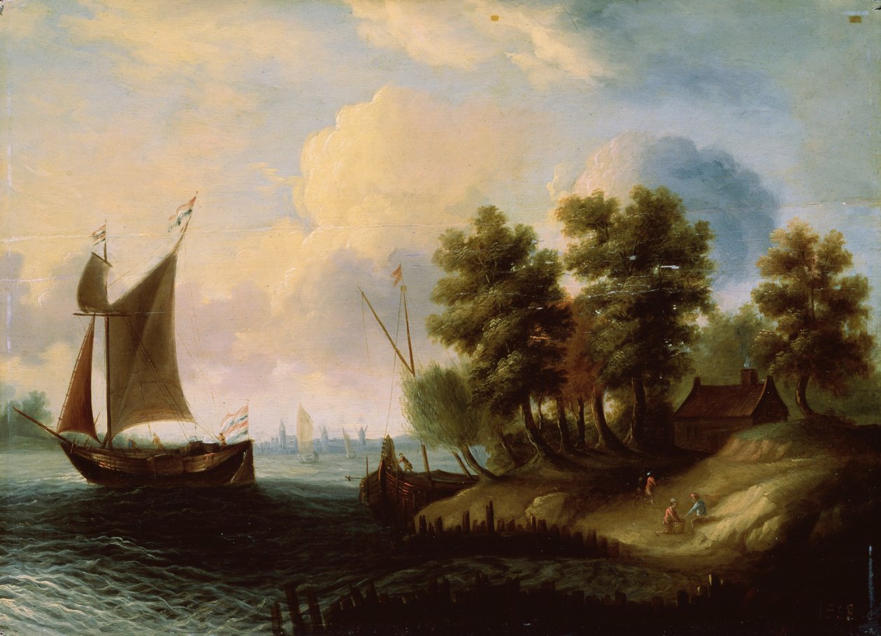 Bir Deniz Manzarası, 17. yüzyıl by Dutch Master