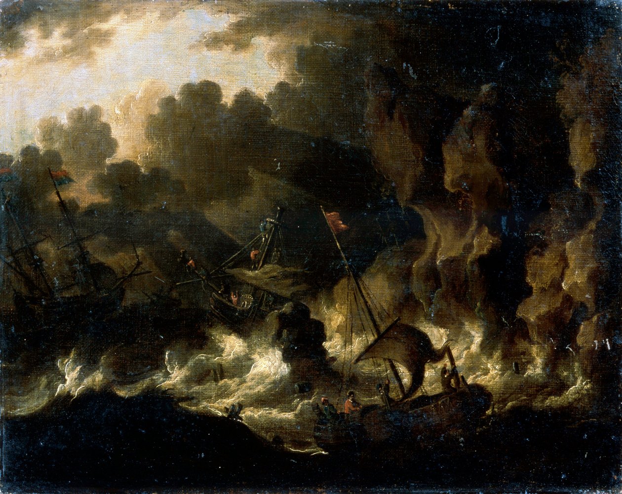 Fırtınalı Deniz, 17. yüzyıl by Dutch Master