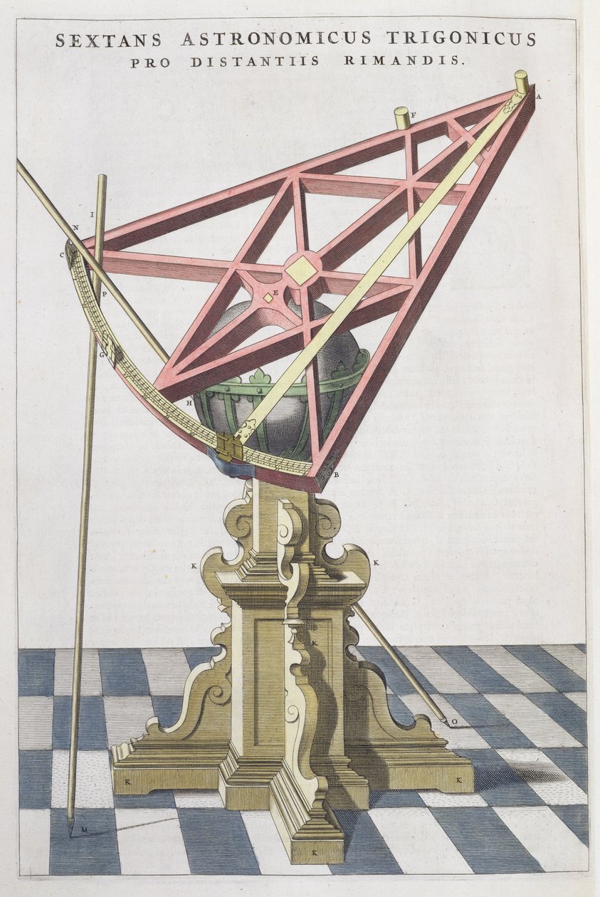 Joan Blaeu (1596-1673) Amsterdam, 1665 tarafından bir atlastan Tycho Brahe