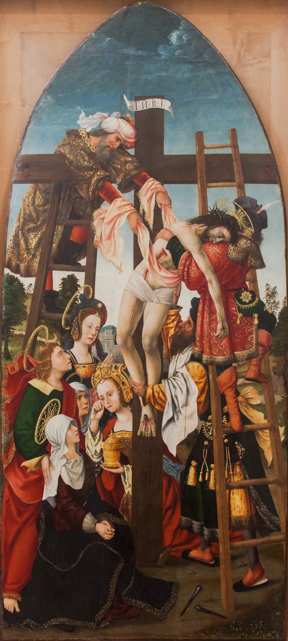 Çarmıhtan İniş,1520 (tuval üzerine yağlıboya) by Dutch School