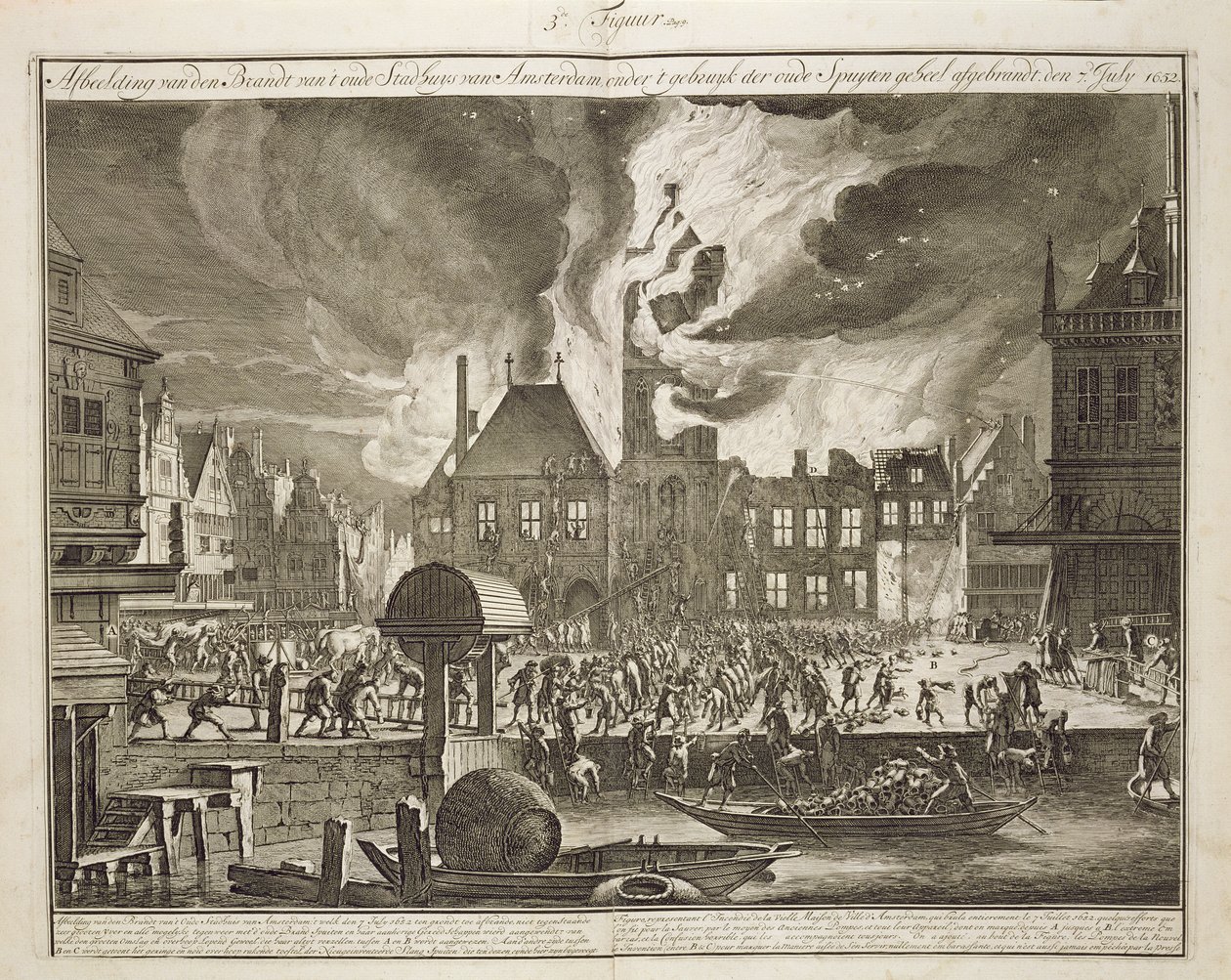 Eski Amsterdam Belediye Binasında Yangın, 17 Temmuz 1652, Hollanda