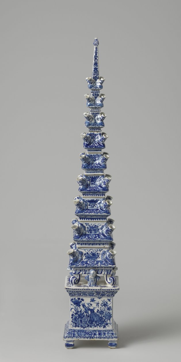 Çiçek piramidi, c.1710-20 (fayans) by Dutch School