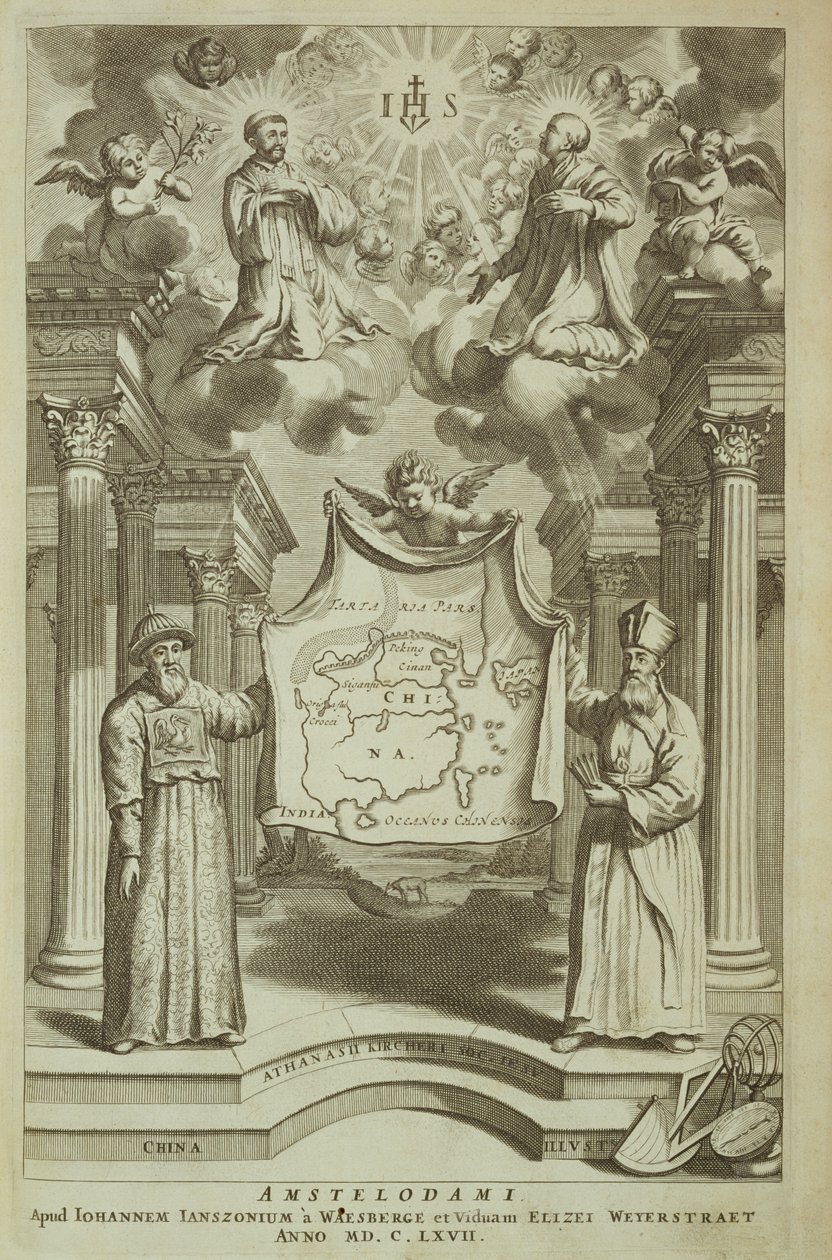 Athanasius Kircher (1601-80) 1667 tarafından resimlenen Çin