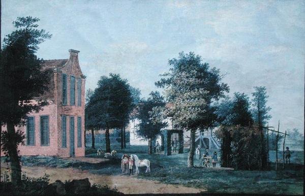 Bir Bahçe Ortamında Avcılar, c.1770 (kağıt üzerinde guaj) by Dutch School