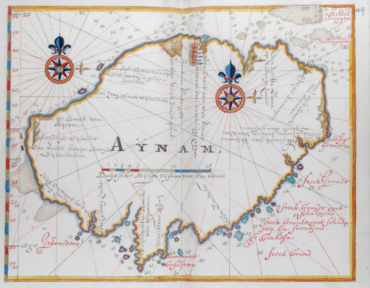 Aynam Adası (Hainan) adası, S.W yakınlarında, Çin sahili. by Dutch School