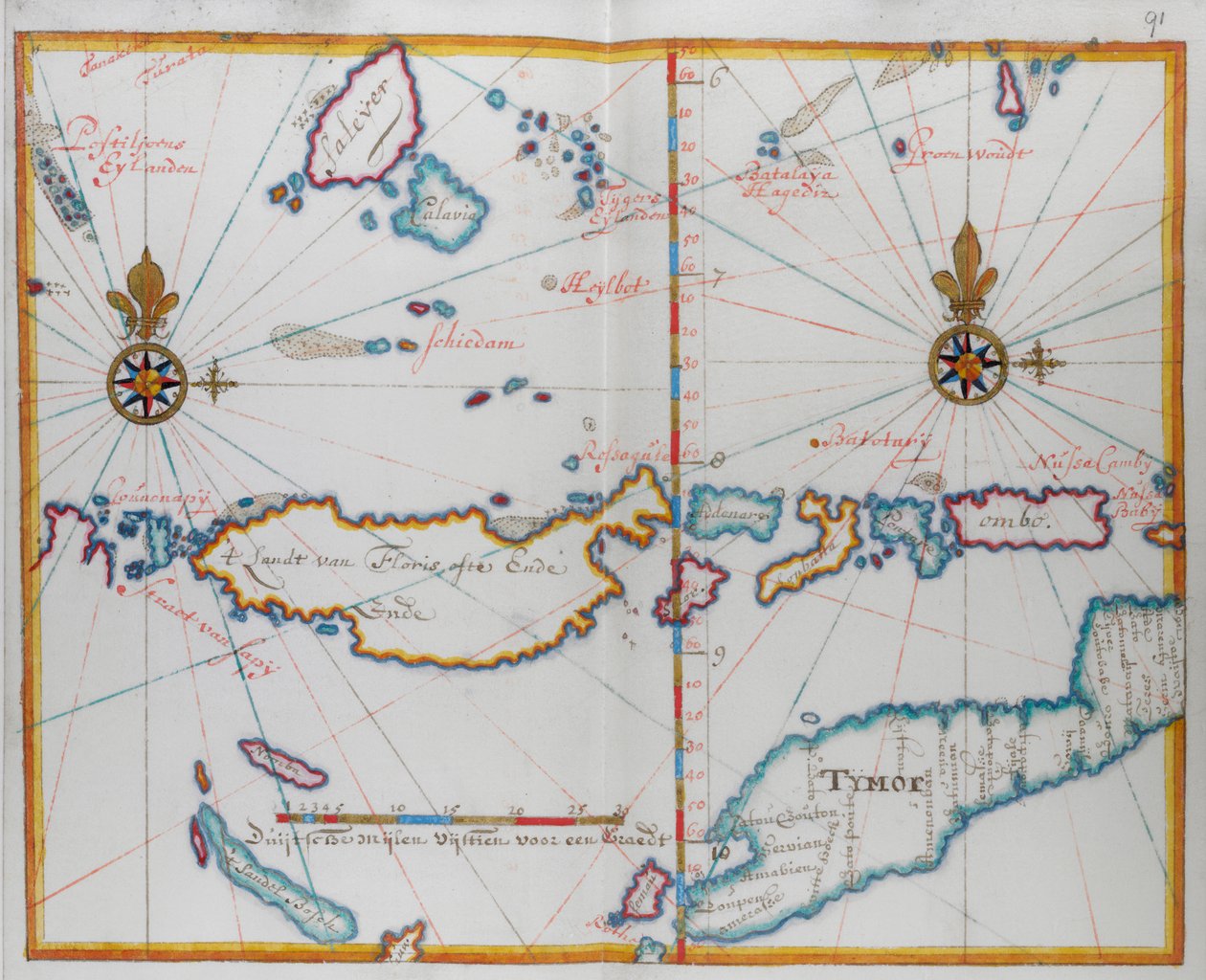 Timor Adası ve çevresi. by Dutch School
