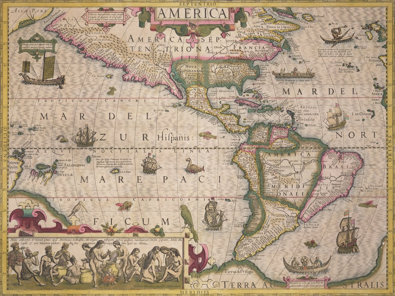Amerika Haritası, Mercator Atlas, pub