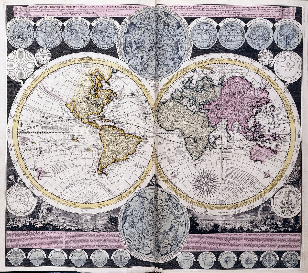 Dünya haritası, c.1717 by Dutch School