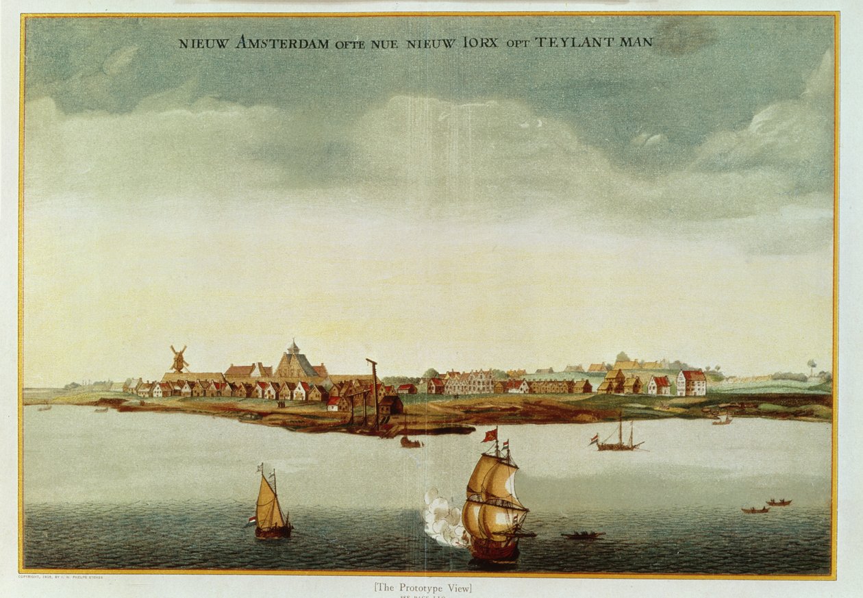 New Amsterdam, c.1650-53 (Prototip Görünüm), Stokes Iconography