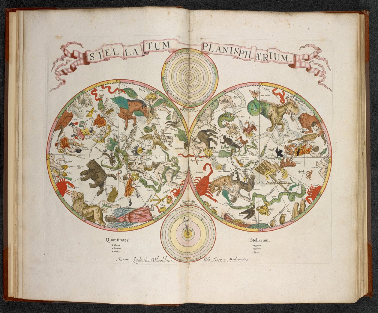 Stellatum Planisphaerium, Zodyak işaretleri olan bir planisfer by Dutch School