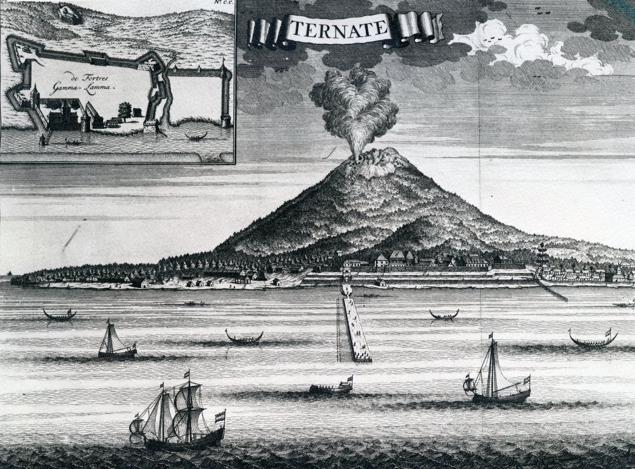Ternate Adası, yaklaşık 1748 by Dutch School